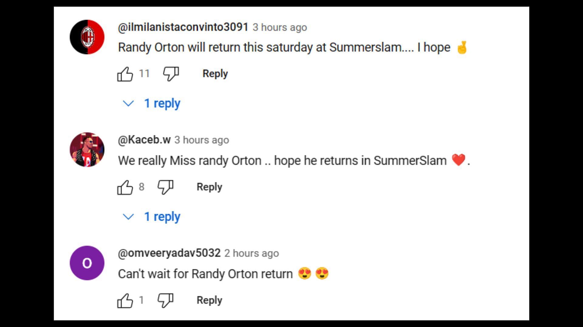 Randy Orton received a lot of well-wishes
